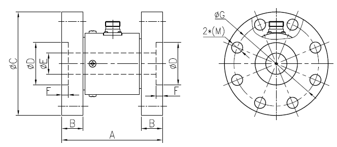 NJL-204系列尺寸圖 NJL-204系列尺寸圖